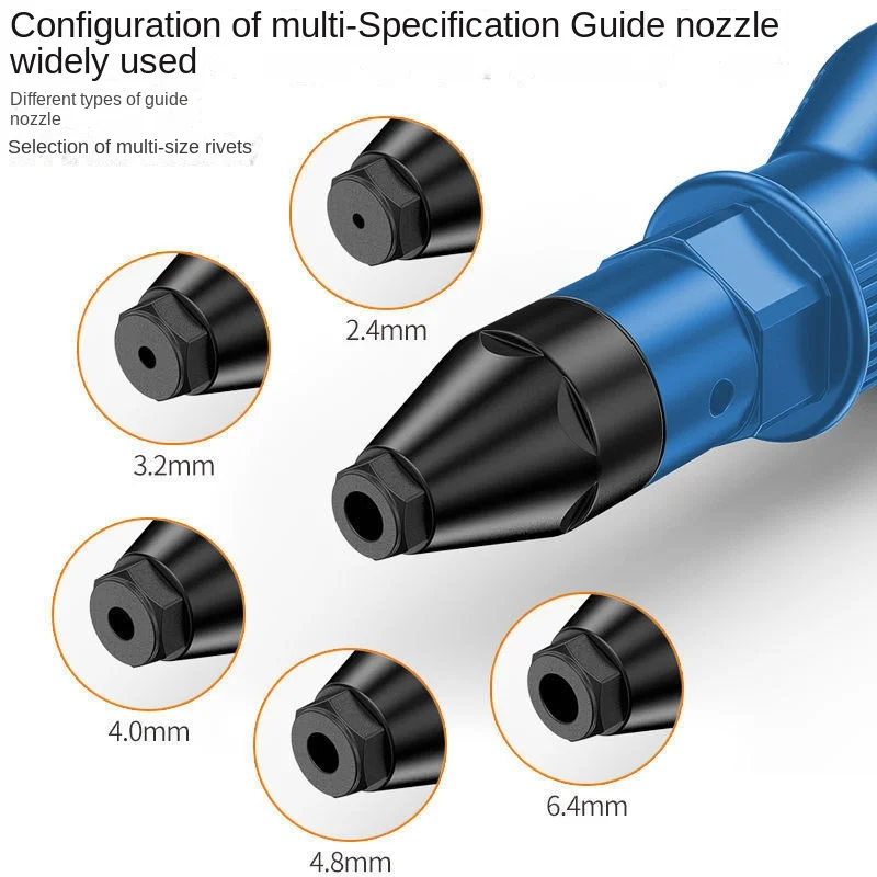 Converter Electric Drill Riveter Pneumatic Core Pulling Head Willow Nut Riveting Gun