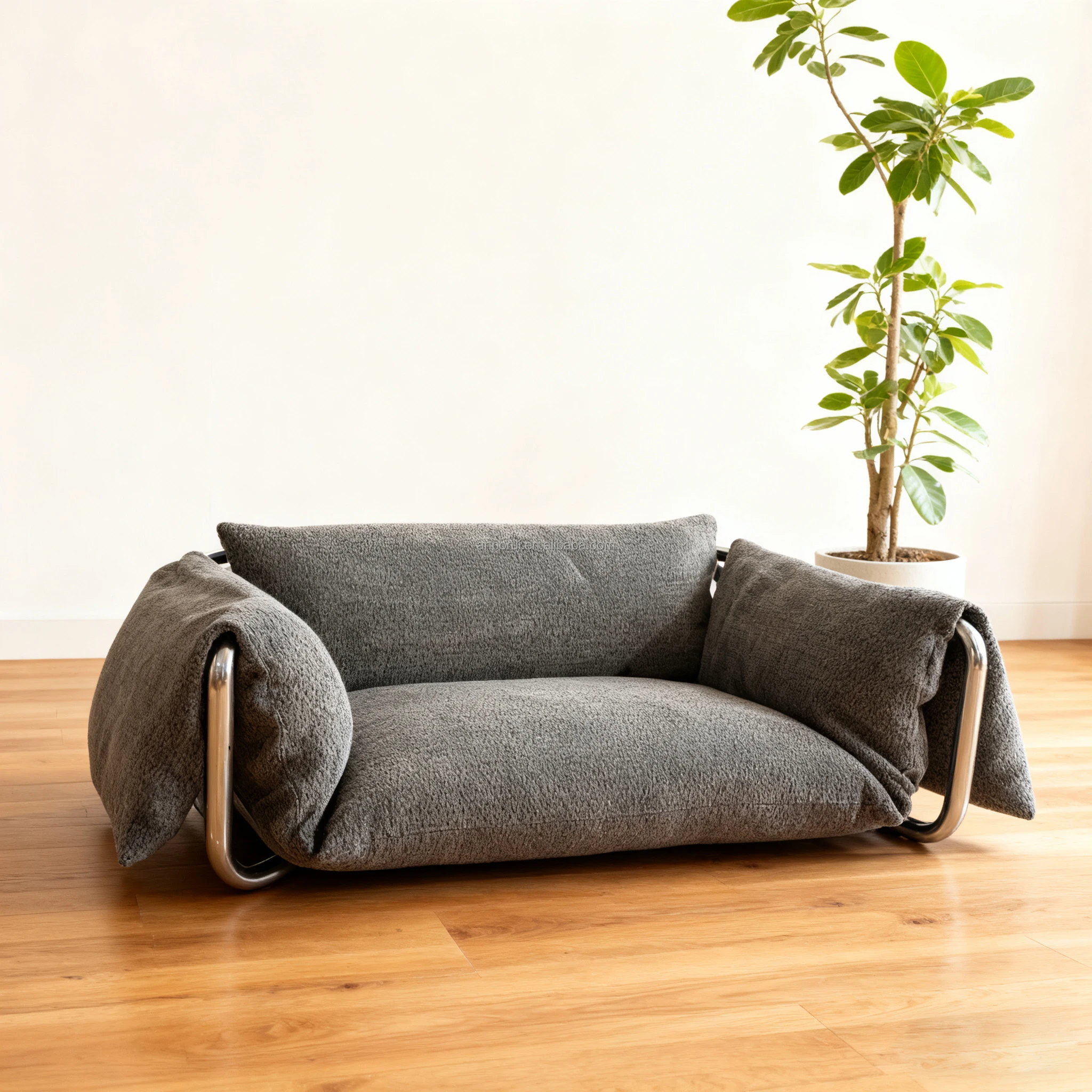 Hoch anpassbares Schlafsofa für Katzen und Hunde, umweltfreundliches Woll-PP-Material, solides, abnehmbares Memory-Schaum-Kissenrahmen für Katzen und Hunde