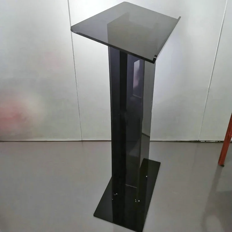 Acrylic plexiglass conference podium black acrylic school podium