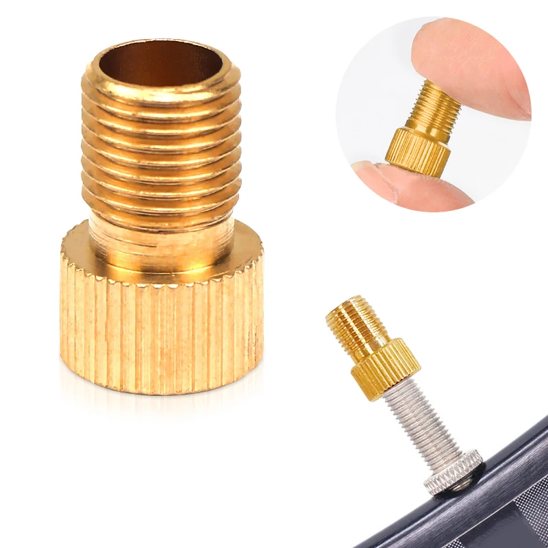 1 Pcs Adapter for Valve Mountain Bike Motorbike Cycling Inflated Lends To Schrader Small Golden Big Wheel Bike Accessories