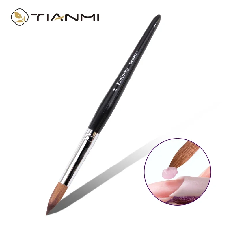 TIANMI Wood Handle Nail Art Brush Gel Builder Manicure Brush 9 Sizes Nail Tech Supplies Acrylic Nail Art Pen For Nails Design