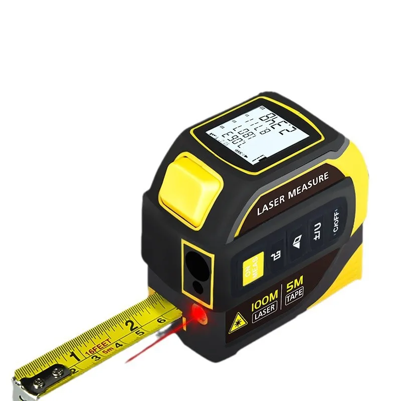 

4 in-1 Laser Rangefinder Bluetooth Steel Tape Rangefinder Indoor Laser Measuring Instrument High-precision Laser Ruler