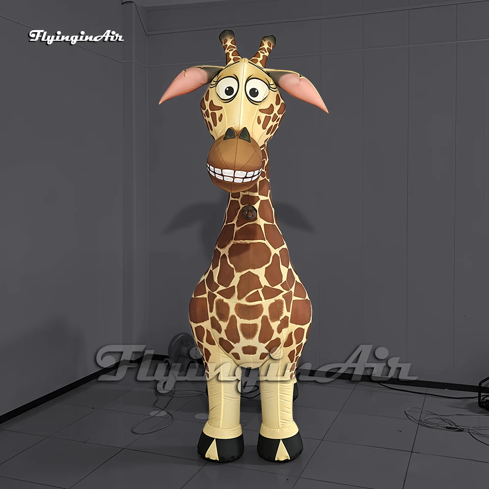 2.5m/3m/6m High Cute Giant Inflatable Giraffe Melman Cartoon Character For Amusement Park Decoration