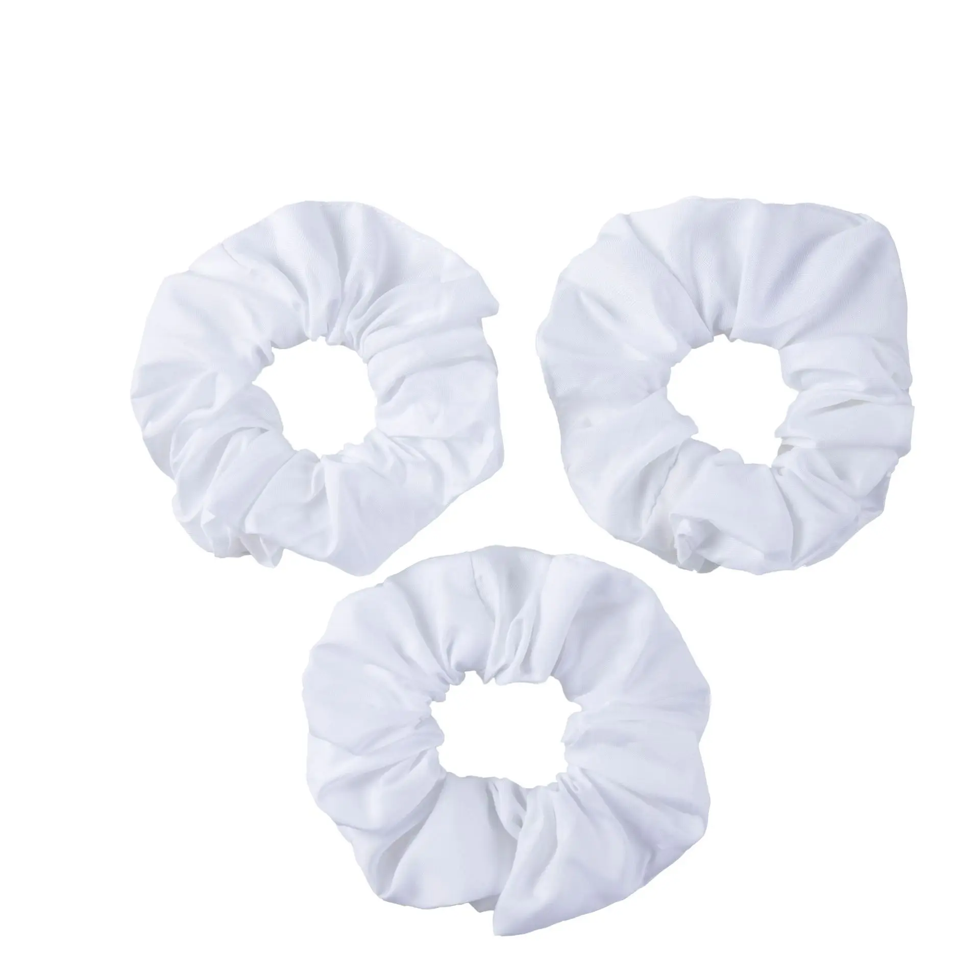 New Fashion Big White Hair Scrunchies Ring Girls Ponytail Holder hair Ties Gum Soft Cotton Elastic Hair Bands For Women Girls