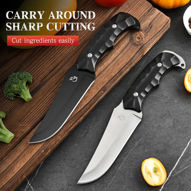 Wild portable meat-eating knife camping style outdoor knife straight knife portable mini knife