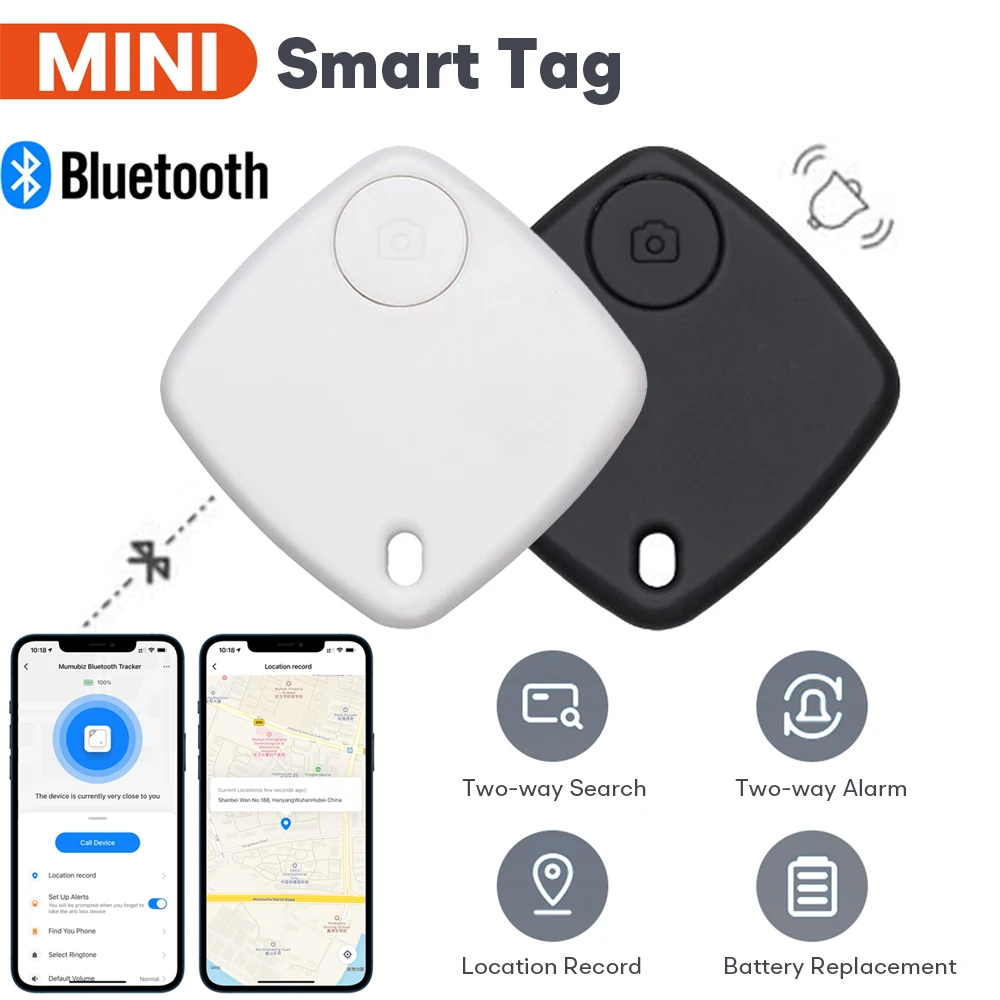 

GPS-трекер Bluetooth 5.0, мини-устройство для отслеживания GPS, предотвращающее потерю, для домашних животных, пожилых людей, детей, сумок, кошельков, автомобилей, для IOS и Android, умный локатор