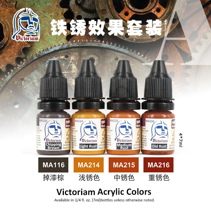 Victoriam Water Based Model Paint Old Rust Color Matching 4*7ml 3D Printer Parts