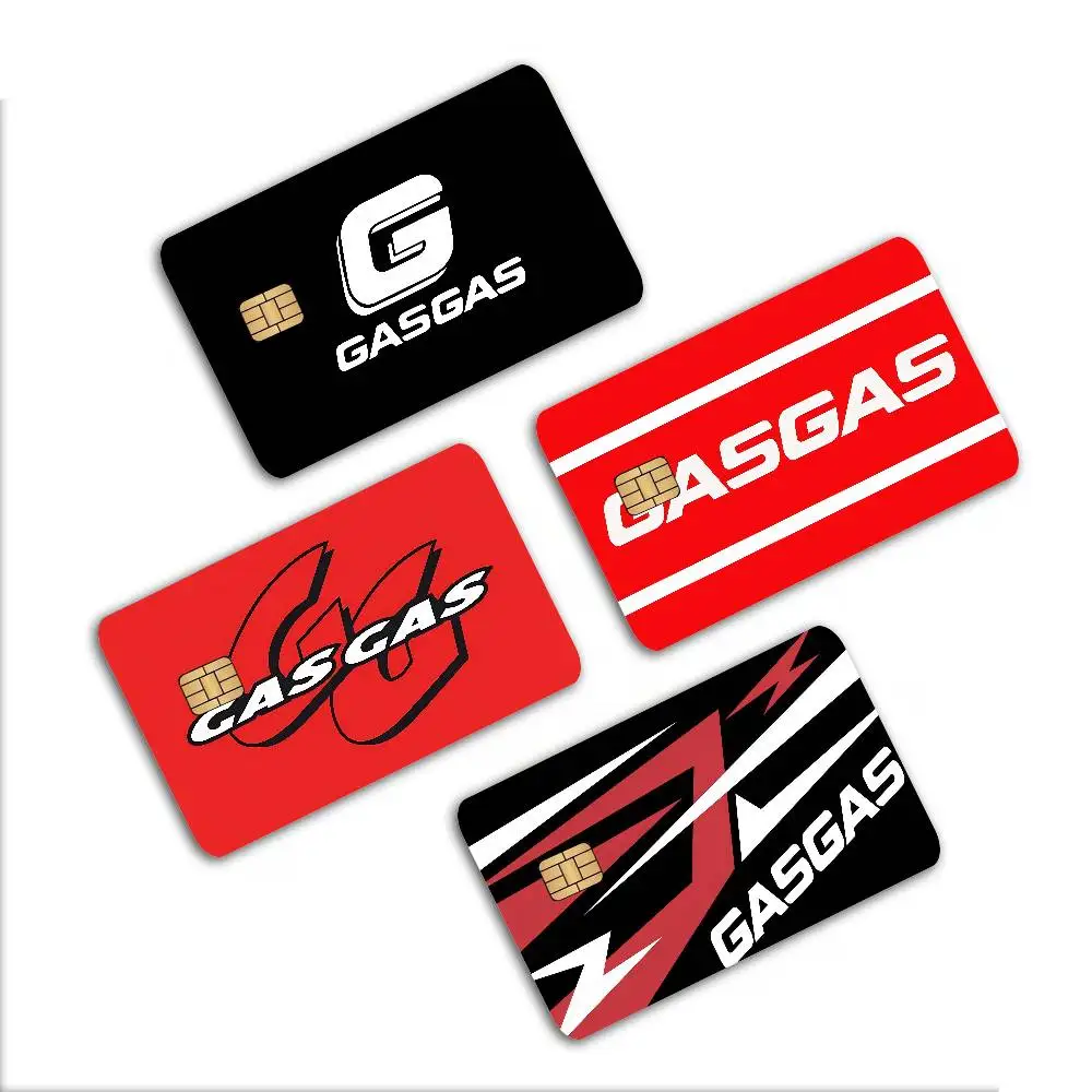 G-GasGas Red Motorcycle Anime Spend or Save Funny Shell On Off Ultra Thin No Fade Sticker Skin Cover Film for Debit Credit Card