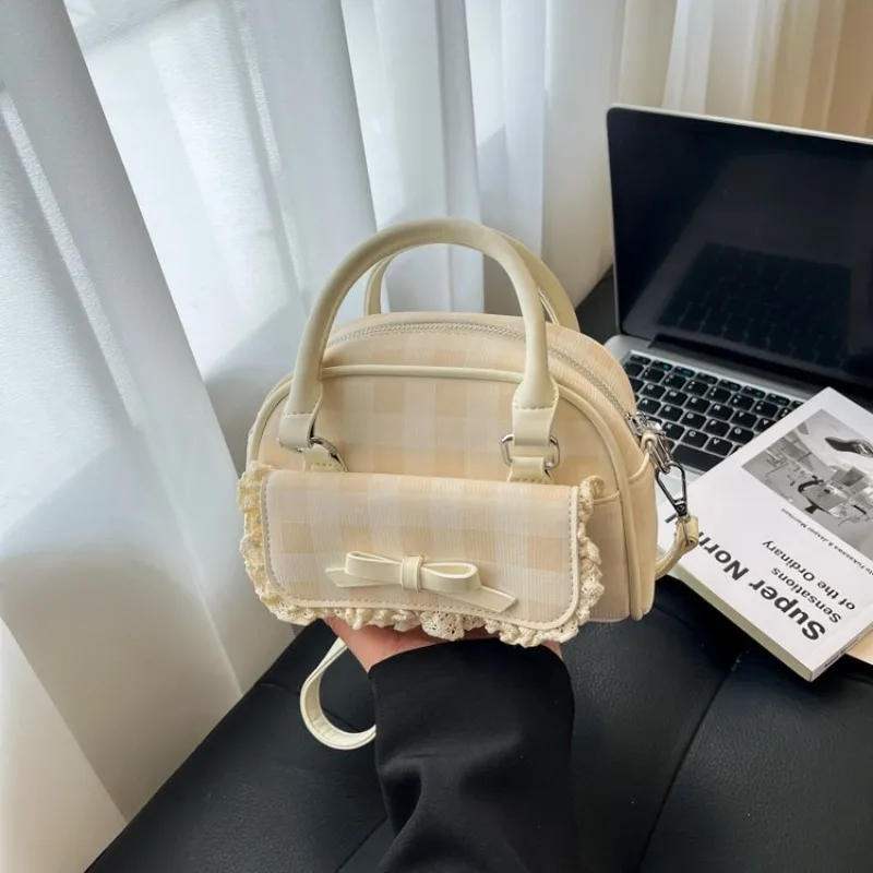 Elegant Leather Diaper Bag Classic Designer Paris Retro Square Satchel High End Minimalist Handbag For Commuter