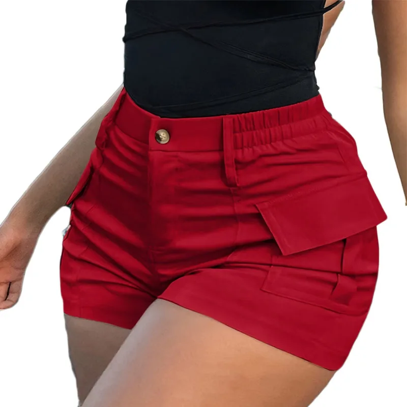 Women's casual shorts summer women's clothing high waisted workwear shorts women's hot pants with pockets Y2k Vintage Streetwear
