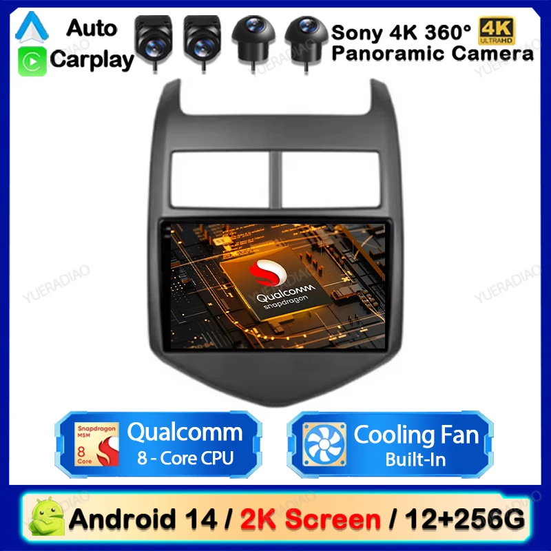 Android 14 Car Radio For Chevrolet Aveo 2 Sonic T300 2011 - 2015 CarPlay Auto Multimedia Stereo Video Player NAVI GPS 4G WIFI BT