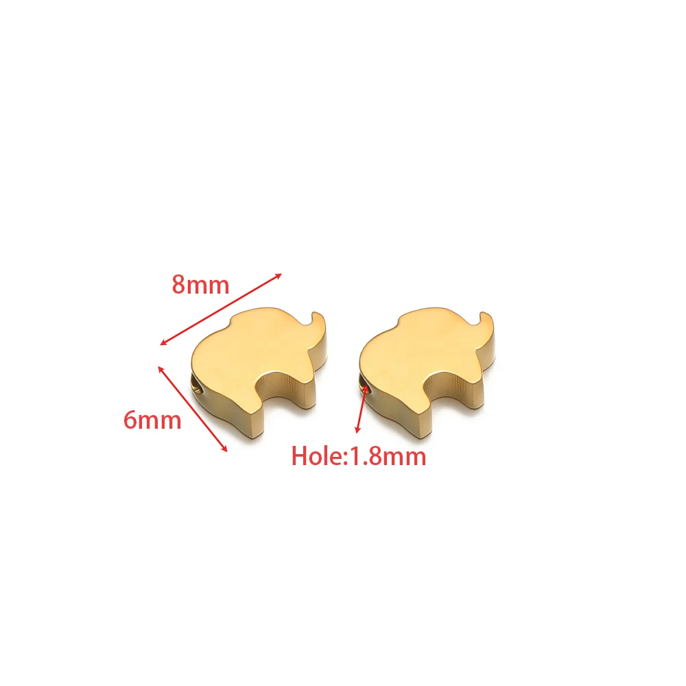 5 قطعة عالية الجودة الفولاذ المقاوم للصدأ البولندية الفيل الخرز خزر عازل ل سوار قلادة لوازم DIY بها بنفسك صنع المجوهرات بالجملة