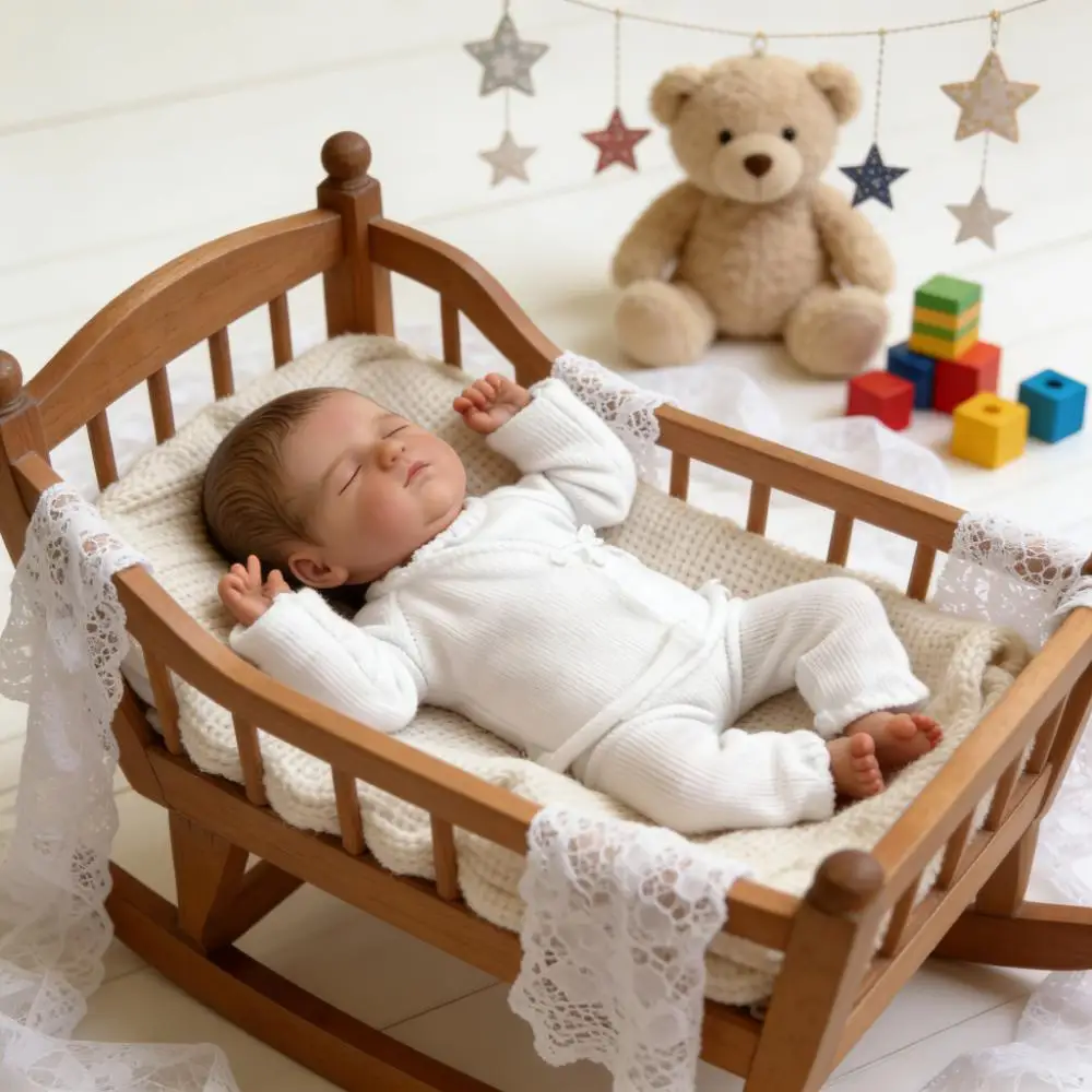 10 Inch Mini Premature Baby Doll Real-Touch Soft Silicone Vinyl 3D Painted Skin Lifelike Collectible Reborn Doll