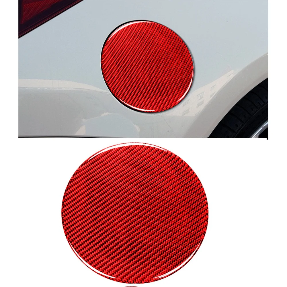 for Nissan 350Z Z33 2003-2009 Red Carbon Fiber Sticker Fuel Tank Cap Cover Trim Decorative Car Modified Accessories