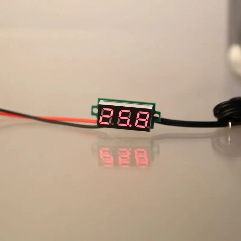 Medidor temperatura digital 0,28 "con sonda metal NTC 1 m Uso externo interno del automóvil para sala -20 ℃