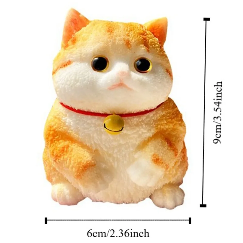 Boneca de gato grande de recuperação lenta, brinquedo de apertar, simulação de animal de desenho animado, brinquedos de apertar, gato macio colorido, brinquedo sensorial