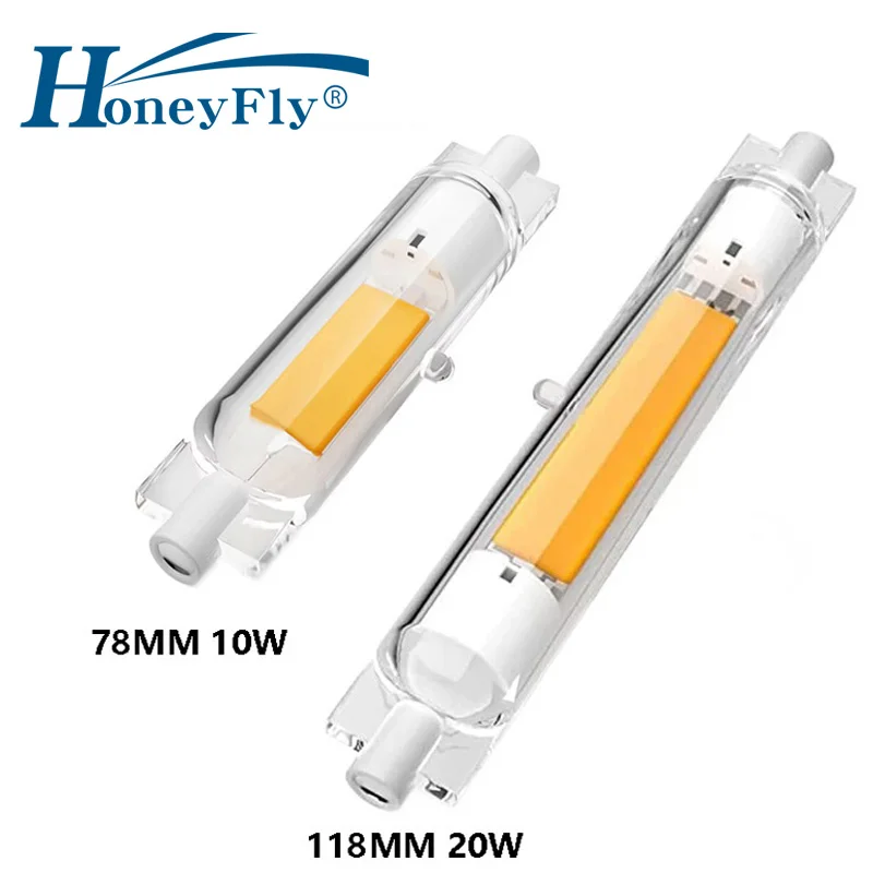 HoneyFly J118 J78  R7S LED Lamp COB 10W/20W 110V/220V Dimmable Flicker-free High Quality Double Ended Filament Flood Light