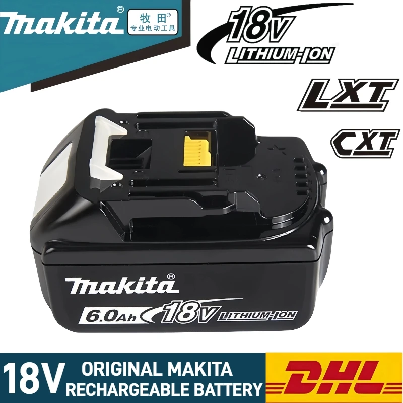 

Makita 18V Battery 6Ah Rechargeable Power Tools Battery with LED indicator light replaceable Makita BL1860 BL1850 BL1840 battery