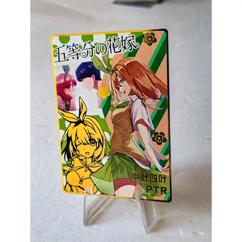 Anime New Mr Goddess Story Kamisato Ayaka Yae Miko Beautiful Girl Collection Card Imitation metal card Childrens holiday gifts