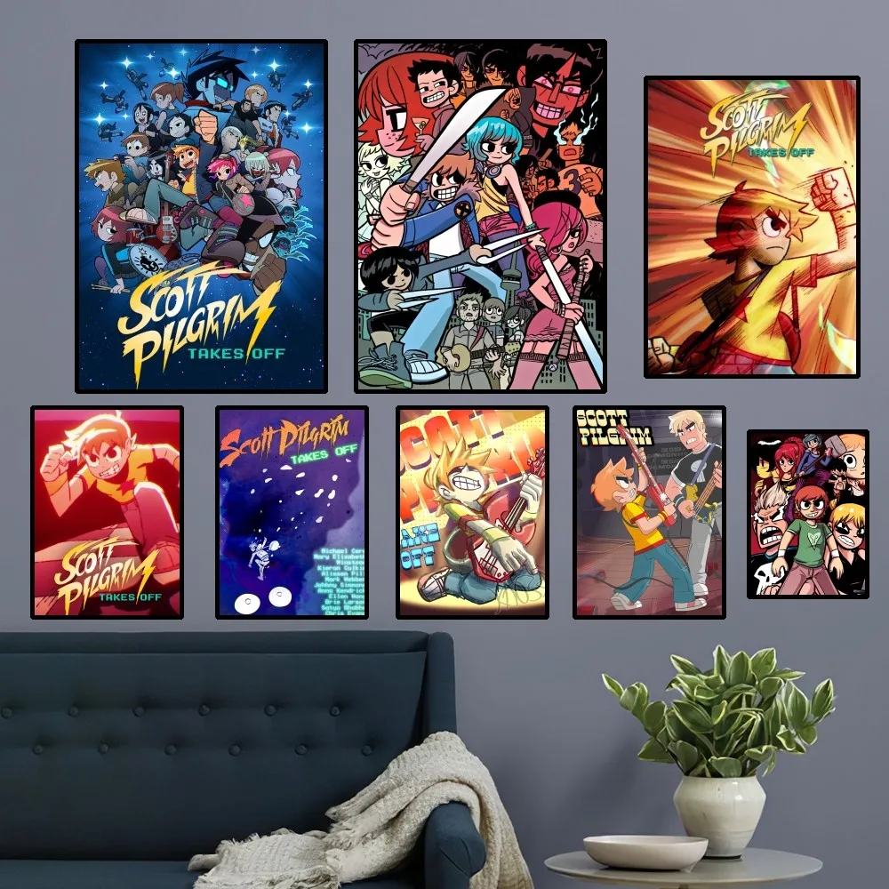 Scott Pilgrim Takes Off Poster Home Room Decor Livingroom Bedroom Aesthetic Art Wall Painting Stickers