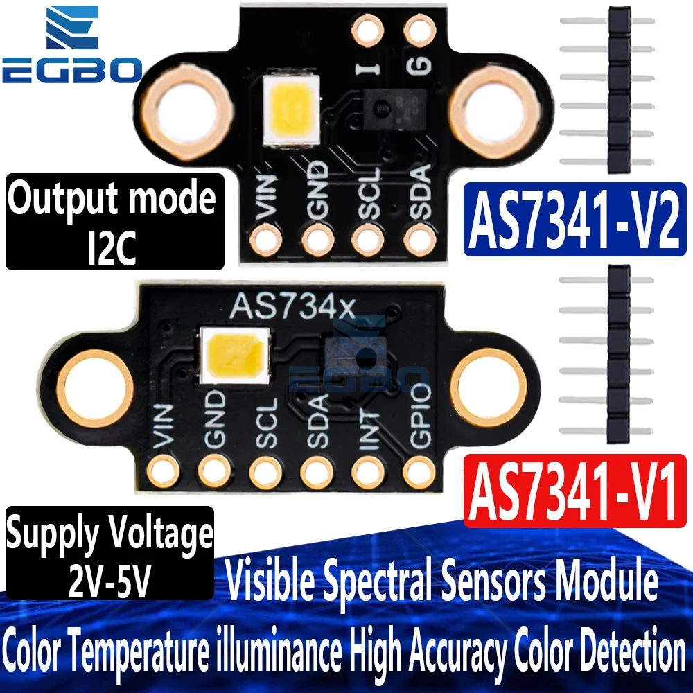 AS7341-V1/V2 Visible Spectral Sensors Module: High-Accuracy Color