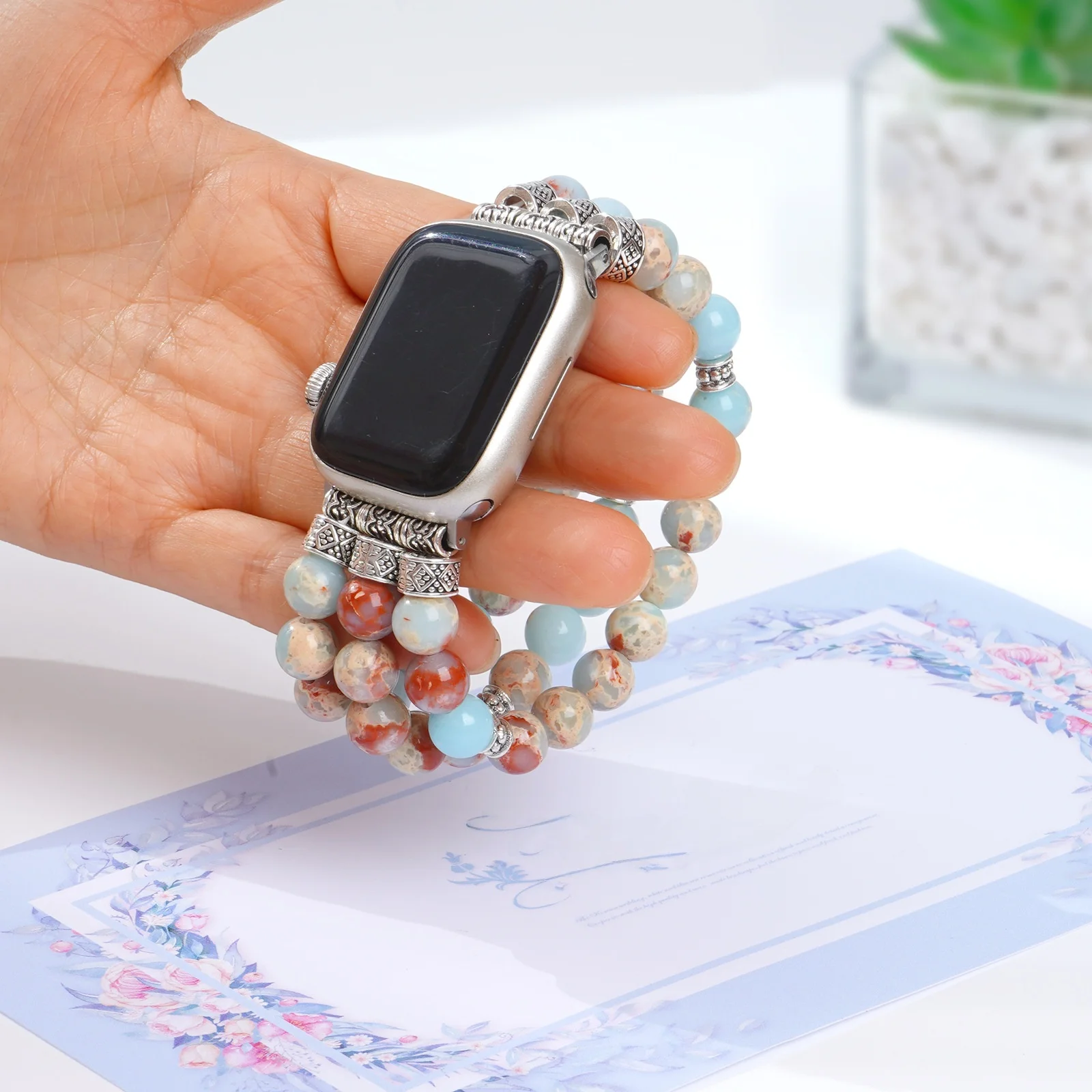 سوار متوافق مع ساعة أبل، سلسلة حزام، منتج الأكثر مبيعًا عبر الحدود، إكسسوارات ساعات ذكية، بدون علامة تجارية 2332 #2