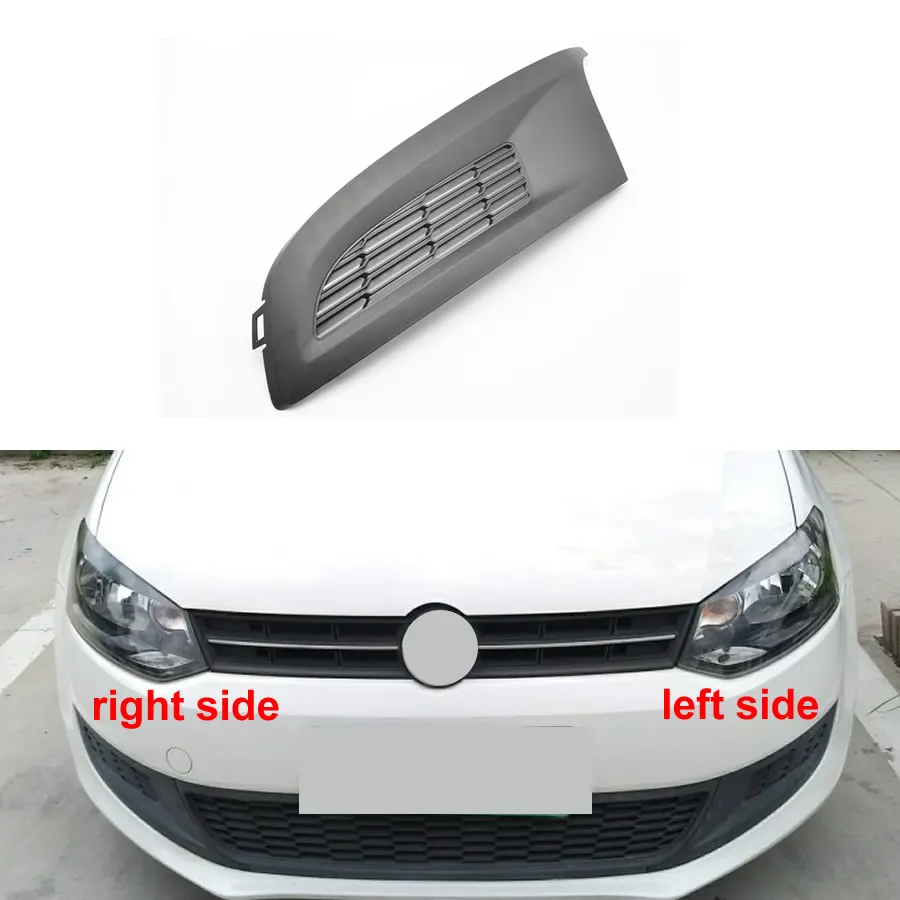 For Volkswagen VW Polo 2011 2012 2013 Front Fog Lamp Frame Anti Fog Lamp Cover Front Bar Grille Decorative Cover No Hole