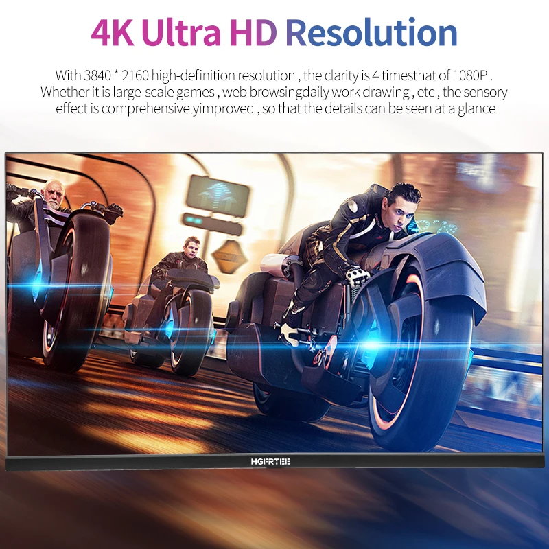 Hgfrt-ゲーミングpcモニター、フラットパネルスクリーン、3840x2160、99% srgb、10ビット、ips、hdmi互換、dp、4k、27インチ、オフィスコンピューター