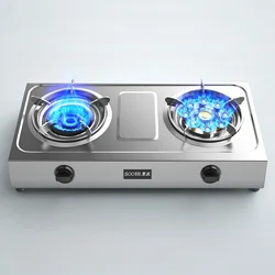 Double Burner Gas Cooker Stainless Steel Table Cocina A Gas Cooktop Fierce Firepower Quemadores De Cocina A Gas Range Stove