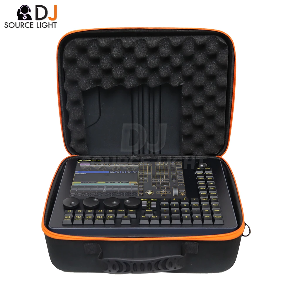 MINI Q0 comando de botón móvil ala pantalla táctil MA2 versión de Software, consola DMX, controlador de iluminación de escenario de música profesional