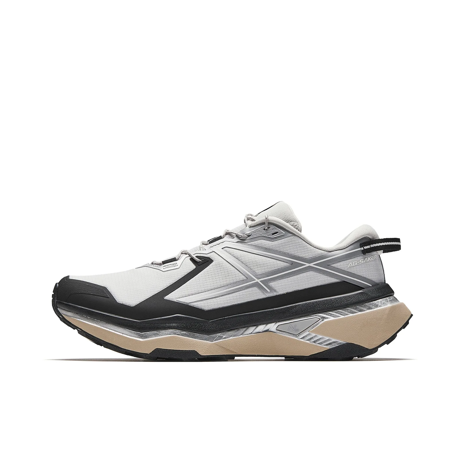Anta Slip Resistant Anti Twist Nitrogen Technology Running Shoes Men's Durable Gray/Black 112545502A-2