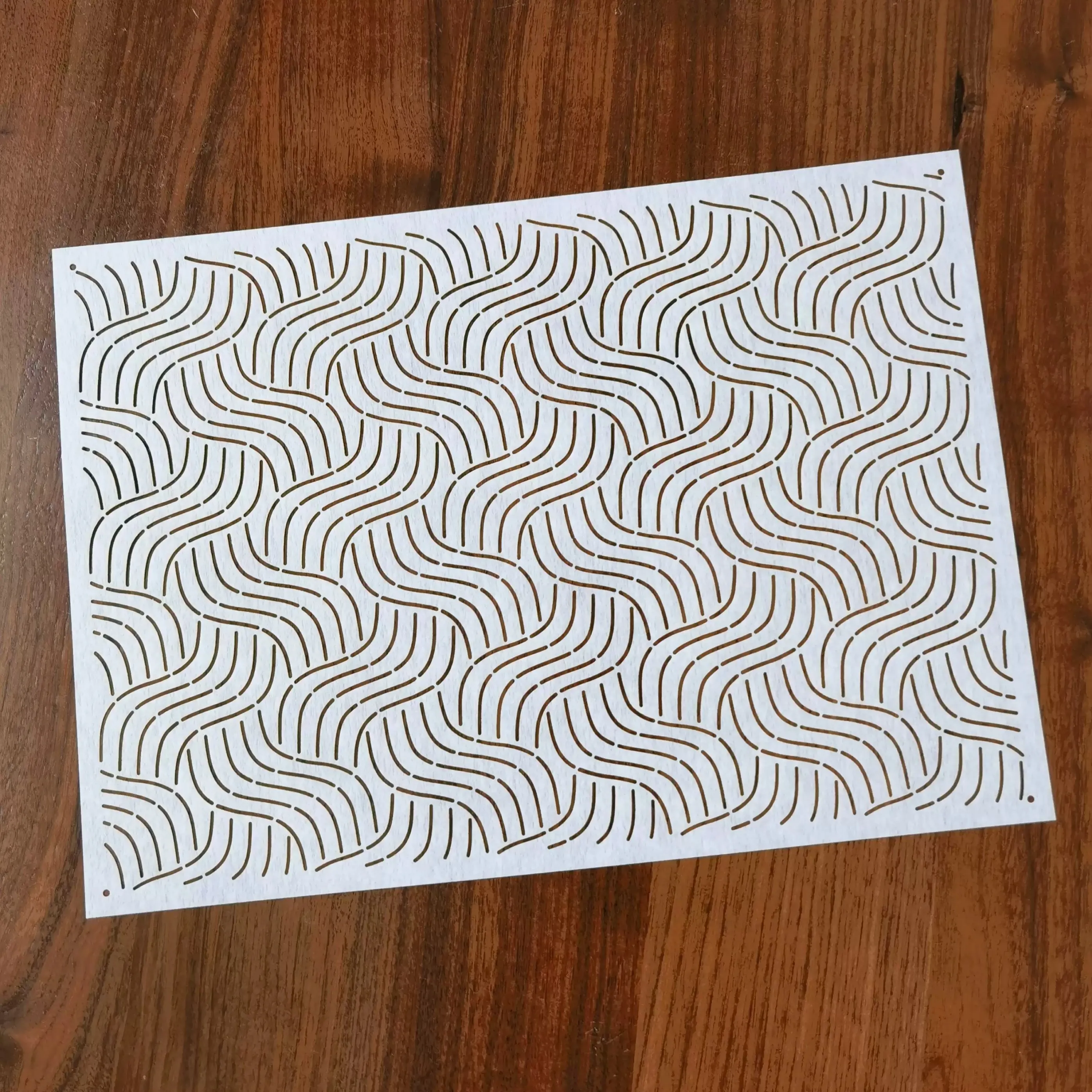 Wave Pattern large 29*21cm Quilting Template Sashiko Stencil Reusable PET formwork for Embroidery,coaster Fabric Drawing tool