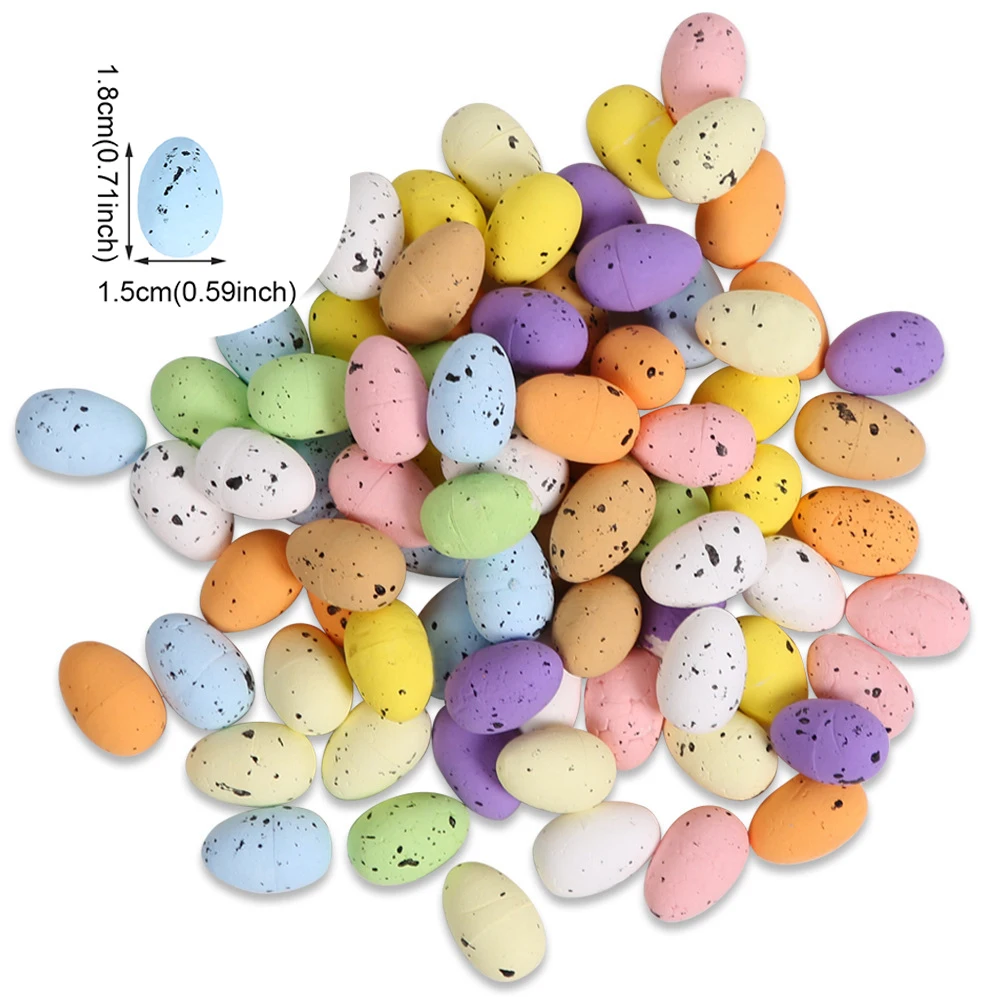 20/50/100 Stück Ostereier-Dekoration, gefälschte Schaumstoff-Eier, bemalte Vogel-Taubeneier, DIY-Ostern-Bastelkranz – Detail 6