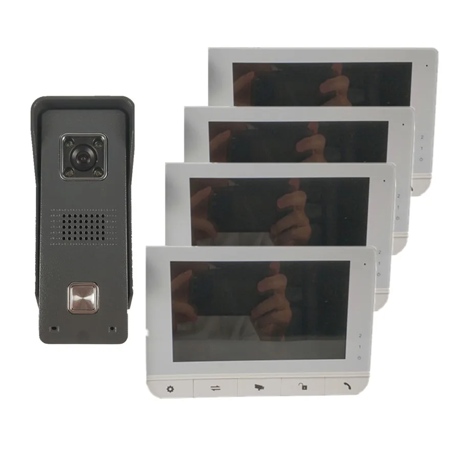 7 Inch screen TFT video door phone with taking photo function moving detection two-way Intercom villa door phone