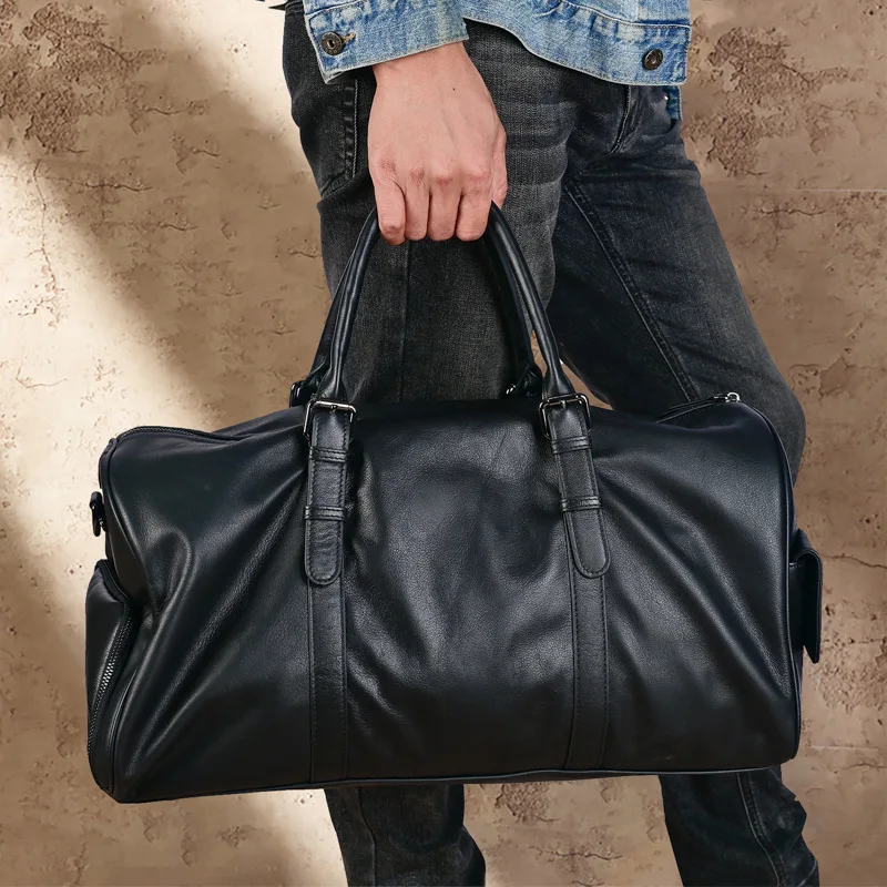 LD-Business luggage bag Multifunctional portable travel fitness bag Large capacity European and American retro new leather bag