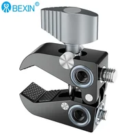 Pinza Súper Abrazadera Multifunción con Rótula y Brazo Mágico, con Rosca de 1/4'' y 3/8'' para GPS, Teléfono, Monitor LCD/DV, Video LED