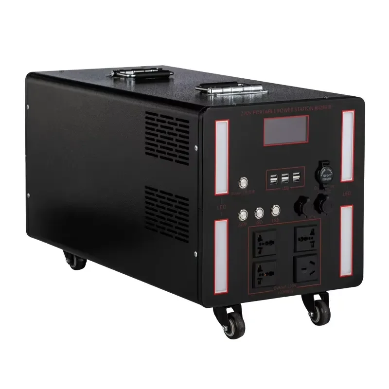 2000W 500Wh Outdoor Solar Generator Portable Power Station Quick Charge Universal Socket High Capacity Lithium Battery for