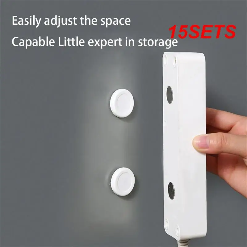 15SETS Strong Sticker Select Materials Storage Rack Hole Actual Innovative Remote Control Storage Magnetic Hook Trend