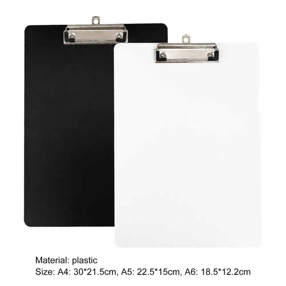 A4/A5/A6 Clipboard Plastic Clip Writing Pad Hard Stationery File Folder Document Holder Memo Paper Storage Organizer For Student