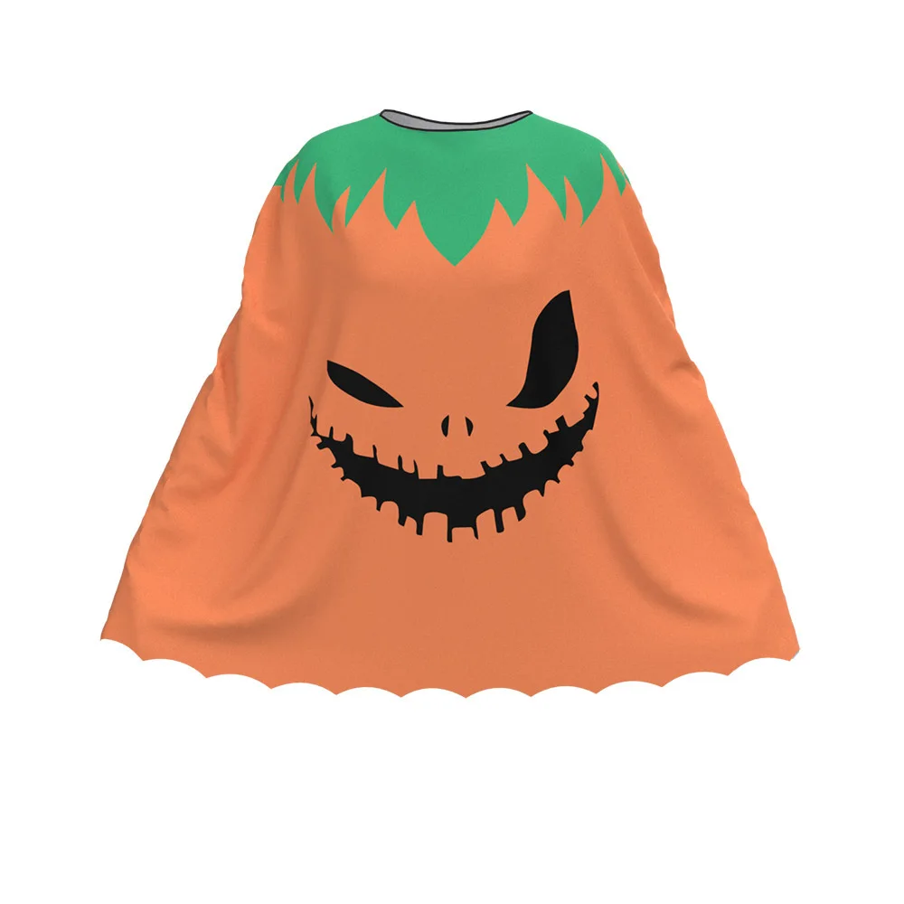 Capa de calabaza de Halloween para mujeres adultas, capa de bruja de calabaza fantasma, capa de juego de rol para fiesta de carnaval, conjunto de disfraces