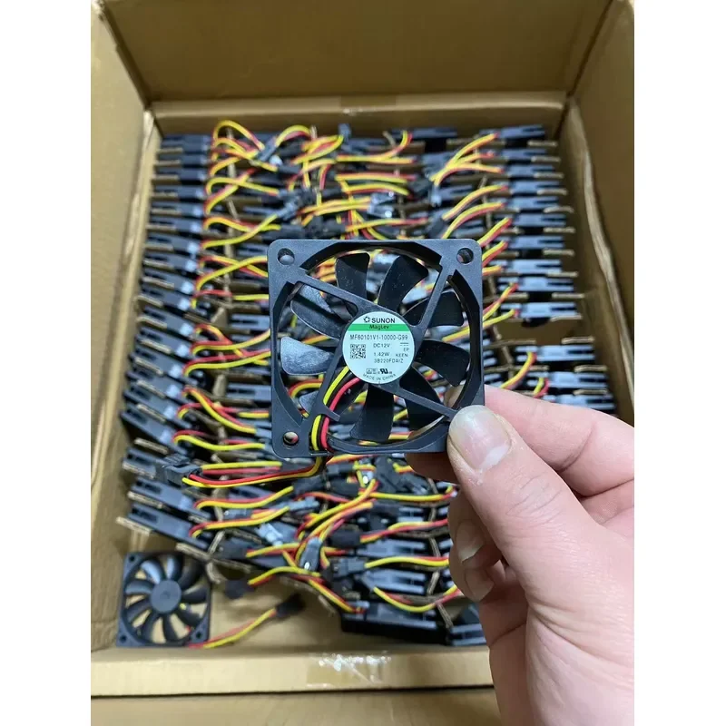 for SUNON MF60101V1-10000-G99/A 60x60x10mm DC 12V Brushless Cooling Fan 2Pin Wire Connector High Speed Silent Computer Case