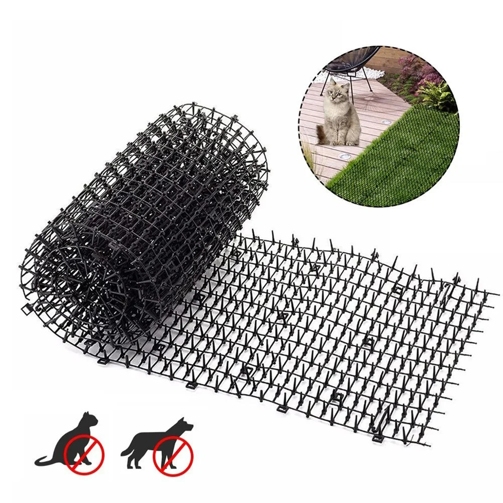 

Pricking Mat Pest Deterrent Plastic Repellent Spike 400x30cm Wrap Around Animal Scarer Anti-Cat Dogs Ground Nail