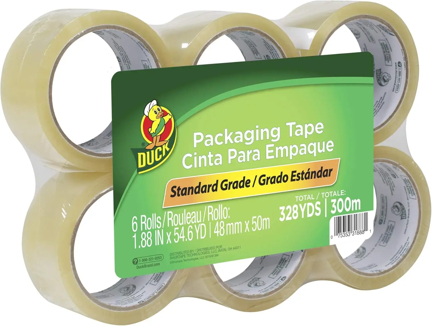 

Brand ndard Packaging Tape, 1.88 Inches x 54.6 Yards, Clear, Pack of 6 (240376)