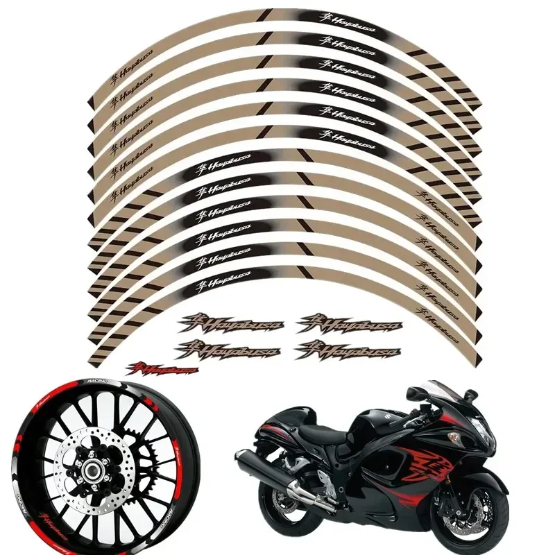 For Suzuki Hayabusa GSXR 1300 Motorcycle Parts Contour Wheel Decoration Decal Sticker - B MOto