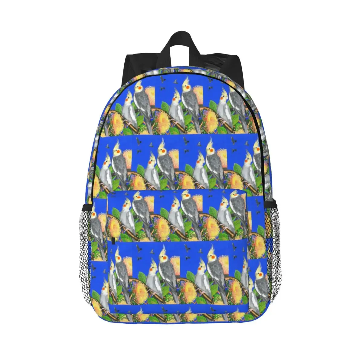 Birds Cockatiel Budgie Parrot Backpack Daypack Large Capacity Boys Girls BookBag Shoulder Bags for Men Women Children School Bag