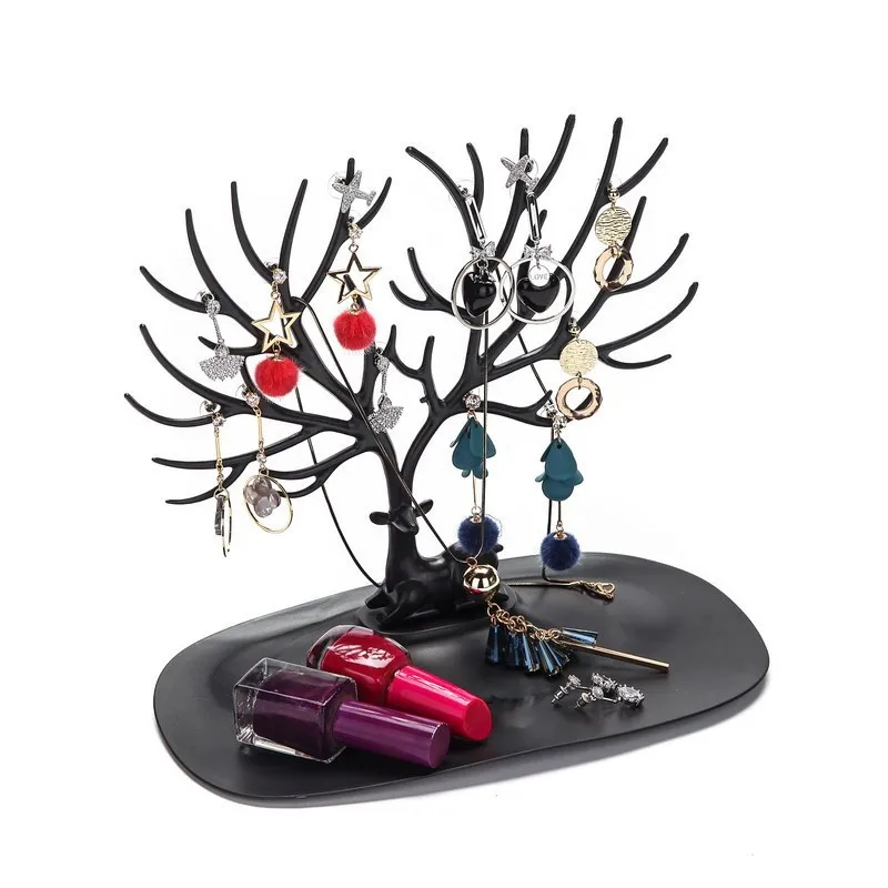 Nuovo stile piccoli cervi orecchini collana anello ciondolo braccialetto gioielli espositore vassoio albero portaoggetti portaoggetti organizzatore