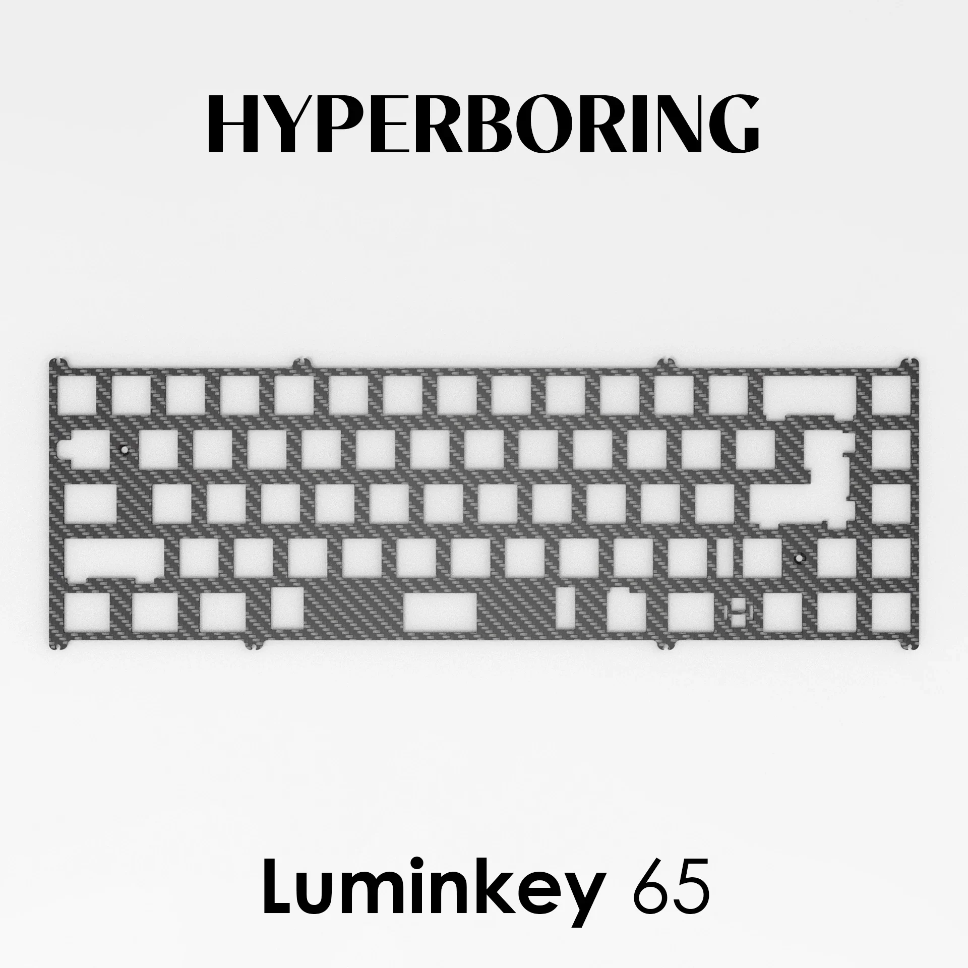 Клавиатурные пластины Luminkey 65 FR4 из алюминия и углеродного волокна (для крепления на пластине и стабилизатора на печатной плате)