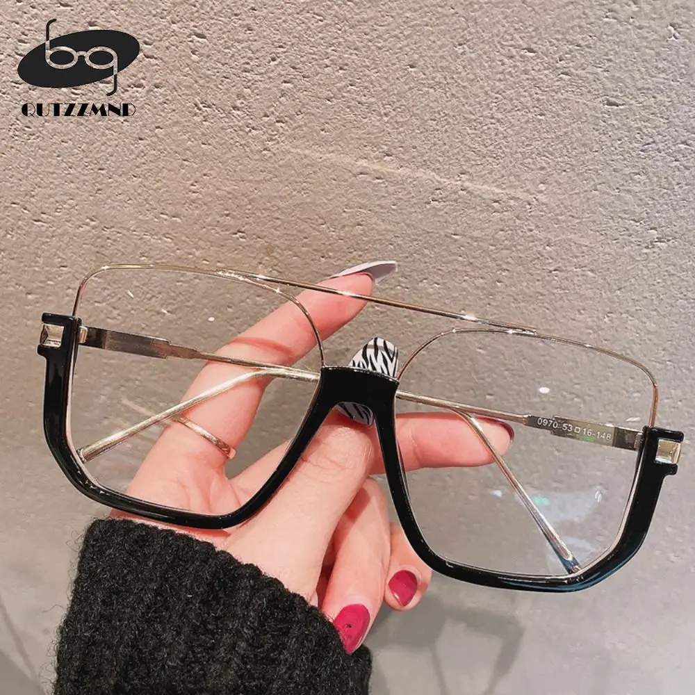 

Fashion Anti-Blue Light Glasses Women Men Oversized Optical Frame Eye Protection Ultra Light Eyeglasses Office Computer Goggles