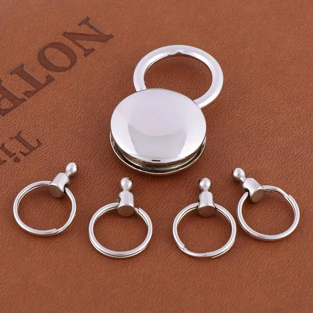 

Hanged Shackle Hombre Belt Keychain Pants on Waist Clip Key Chain 4 Ring Keyring Detachable Keychain Holder