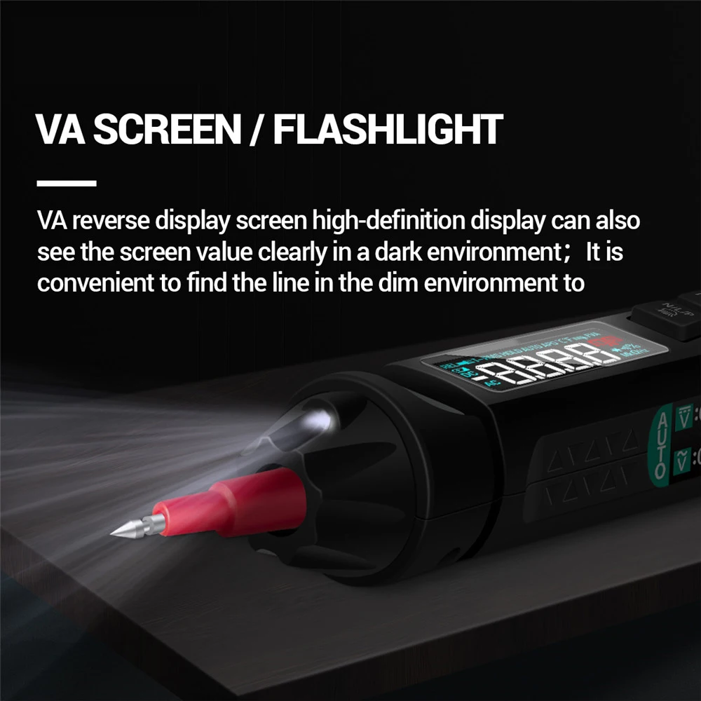 Display LCD Detector De Tensão, AC Sensor De Tensão Caneta, Live Wire Check, Breakpoint, Sem Contato